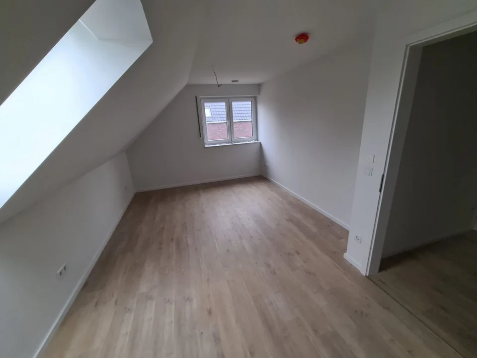 Rohbau mit sichtbarer Raumstruktur und Dachaufbau