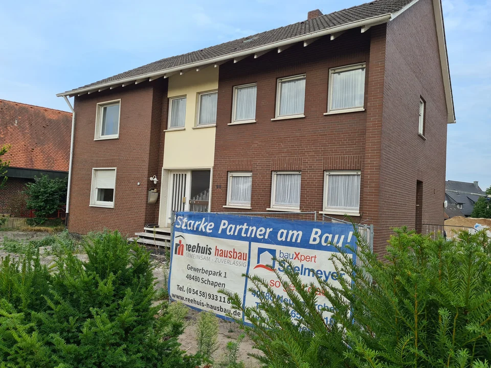 Außenansicht des Mehrfamilienhauses Bevergern nach dem Umbau