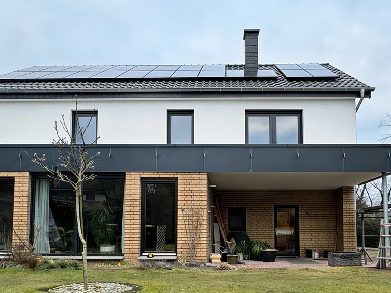 Bauphase der Sanierung in Metelen – Rohbau mit sichtbarer Raumstruktur