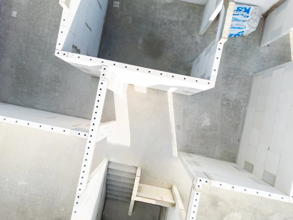 Baustelle aus der Vogelperspektive