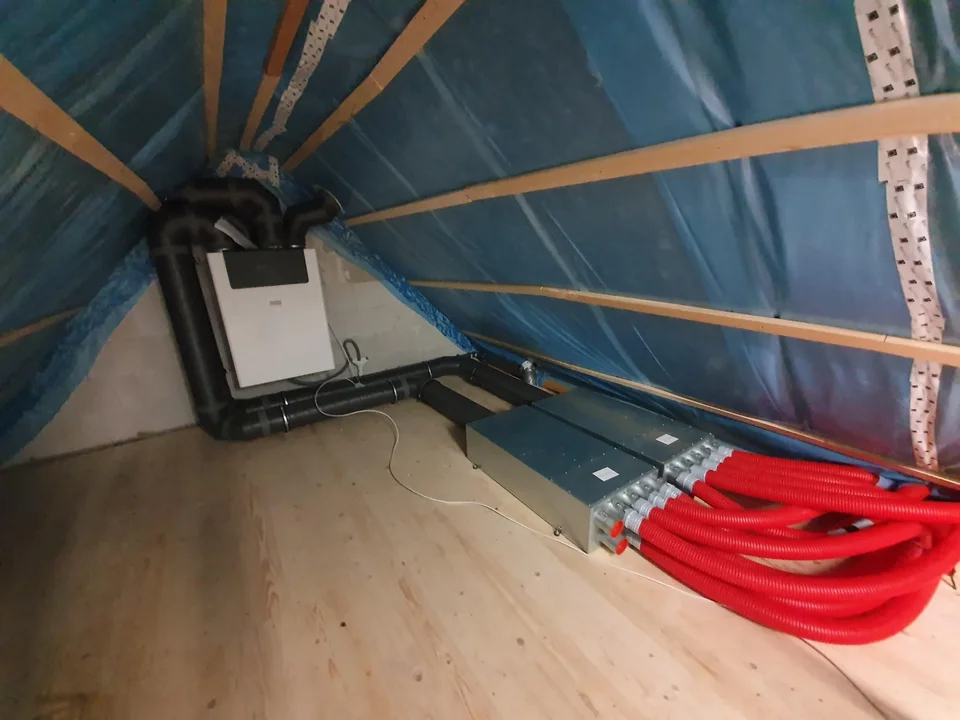 Haustechnik im Dachraum
